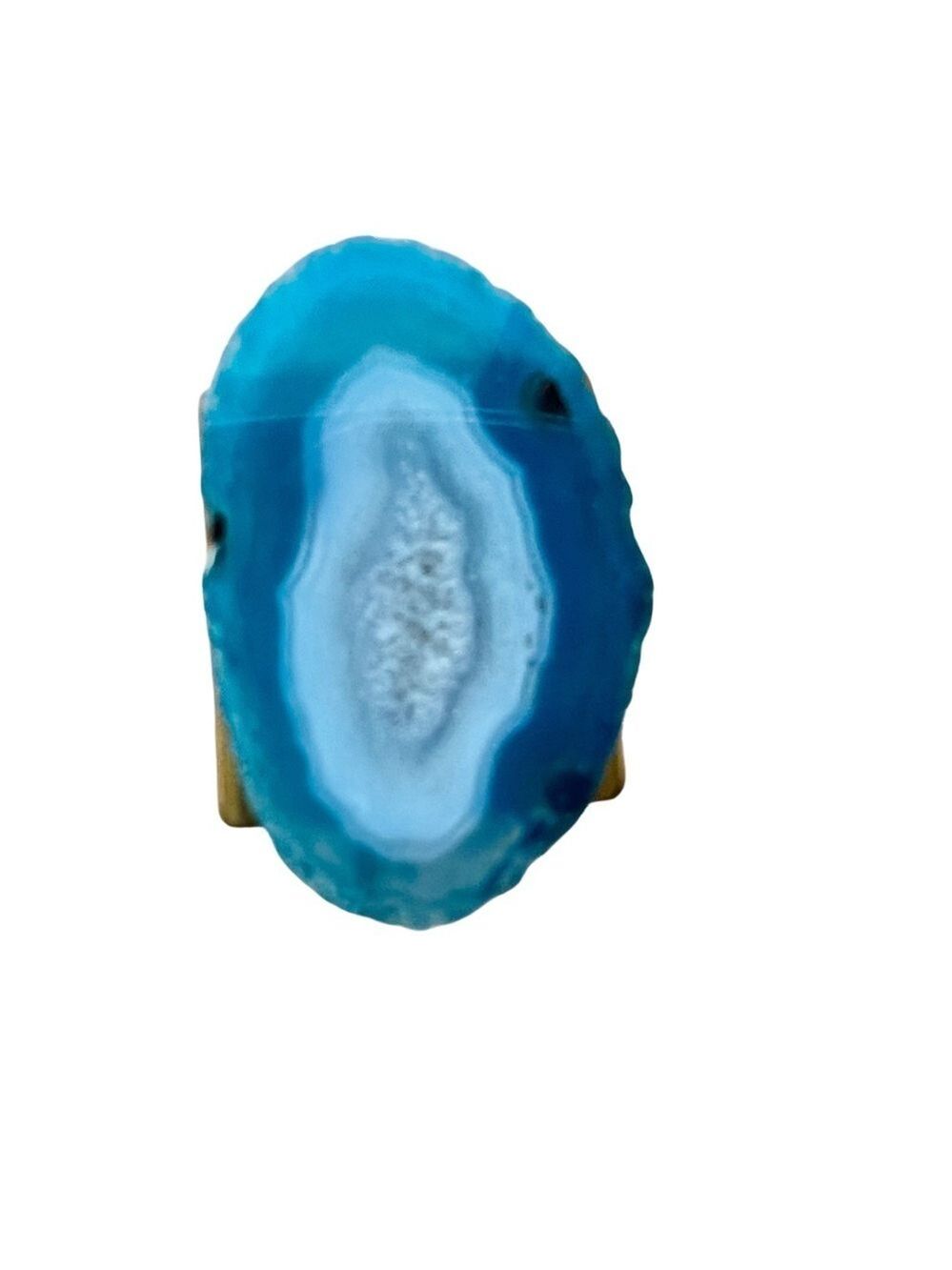 Adjustable Gold & Semi Precious Turquoise Blue Stone Ring - Canadian Designer